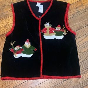 NWT Christmas vest snowman’s L